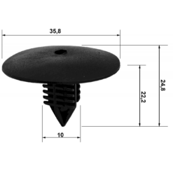 Alternative view of RETAINER CLIP