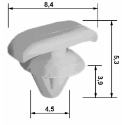 Alternative view of RETAINER CLIP