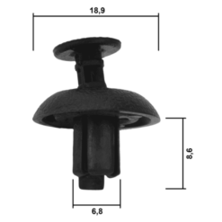 Alternative view of RETAINER CLIP