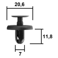 Alternative view of RETAINER CLIP