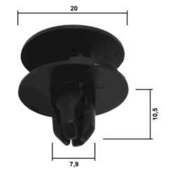 Alternative view of RETAINER CLIP