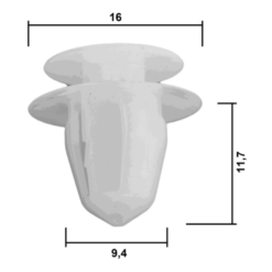 Alternative view of RETAINER CLIP