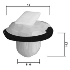 Alternative view of RETAINER CLIP