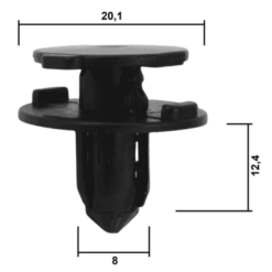 Alternative view of RETAINER CLIP