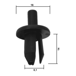 Alternative view of RETAINER CLIP