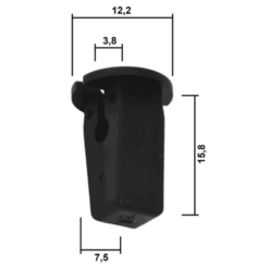 Alternative view of RETAINER CLIP