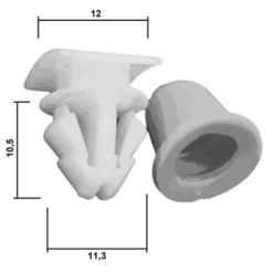 Alternative view of RETAINER CLIP