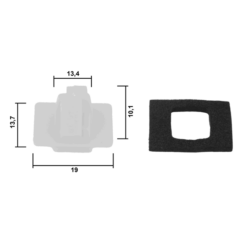 Alternative view of RETAINER CLIP