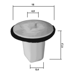 Alternative view of RETAINER CLIP