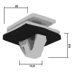 Alternative view of RETAINER CLIP