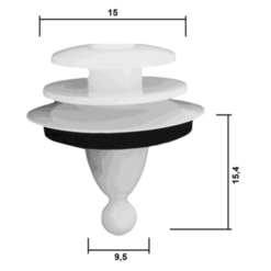 Alternative view of RETAINER CLIP