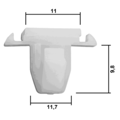 Alternative view of RETAINER CLIP