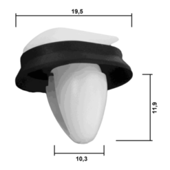 Alternative view of RETAINER CLIP