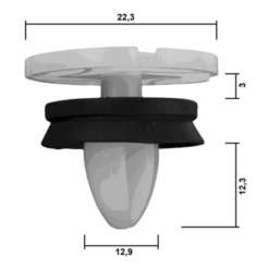 Alternative view of RETAINER CLIP