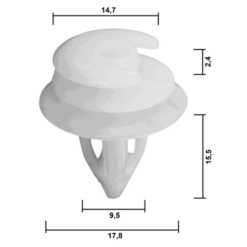 Alternative view of RETAINER CLIP