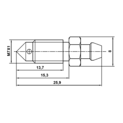 Alternative view of BLEEDER SCREW