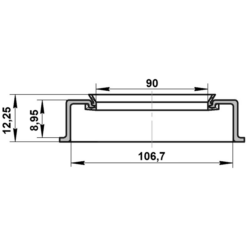 Alternative view of OIL SEAL FRONT HUB 91X106.5X9X12.3