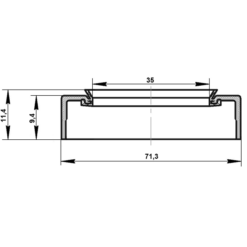 Alternative view of GEAR SHIFT LEVER SEAL 35X71.3X9.4X11.4