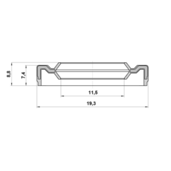 Alternative view of GEAR SHIFT LEVER SEAL 11.5X19.3X7.4X8.8