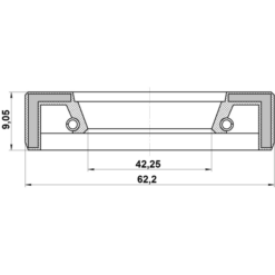 Alternative view of OIL SEAL REAR HUB 46.6X62.2X9.05X9.05
