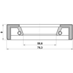 Alternative view of DRIVE SHAFT OIL SEAL 58.6X78.3X9