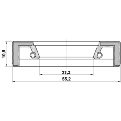 Alternative view of DRIVE SHAFT OIL SEAL 33.2X55.2X10.9