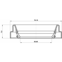 Alternative view of DRIVE SHAFT OIL SEAL 55.85X70.15X7.5X7.5