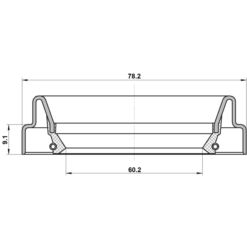 Alternative view of OIL SEAL REAR HUB 60.2X78.2X9.1X9.1
