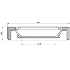 Alternative view of OIL SEAL TRANSAXLE CASE 33.8X54.3X11.3X11.3