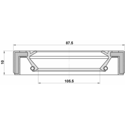 Alternative view of DRIVE SHAFT OIL SEAL 87.5X105.5X10X10