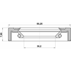Alternative view of DRIVE SHAFT OIL SEAL 38.2X50.25X7.95X7.95