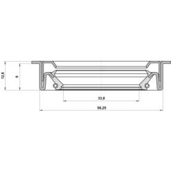 Alternative view of DRIVE SHAFT OIL SEAL 33.8X56.25X9X12.8