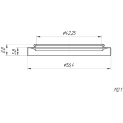 Alternative view of HALF SHAFT OIL SEAL 42.25X56.4X5.8X8.8