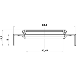 Alternative view of OIL SEAL REAR HUB 55.25X81.1X8.05X11.1
