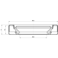 Alternative view of DRIVE SHAFT OIL SEAL 46.8X65.2X7.8X9