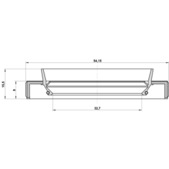 Alternative view of DRIVE SHAFT OIL SEAL 32.7X54.15X9X15