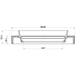 Alternative view of DRIVE SHAFT OIL SEAL 33.7X56.25X12.1X21.4