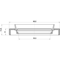 Alternative view of DRIVE SHAFT OIL SEAL 33.3X62.2X8X11.5