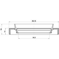 Alternative view of DRIVE SHAFT OIL SEAL 34.3X55.15X11X18