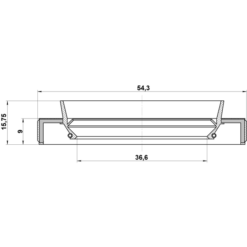Alternative view of DRIVE SHAFT OIL SEAL 36.6X54.3X9X15.75