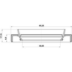 Alternative view of DRIVE SHAFT OIL SEAL 36.65X65.25X9.9X17