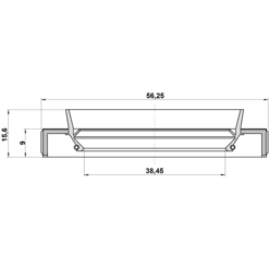 Alternative view of DRIVE SHAFT OIL SEAL 38.45X56.25X9X15.6