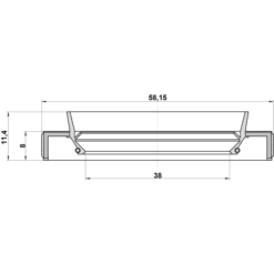 Alternative view of DRIVE SHAFT OIL SEAL 38X58.15X8X11.4