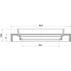 Alternative view of DRIVE SHAFT OIL SEAL 40X64X9X15.6
