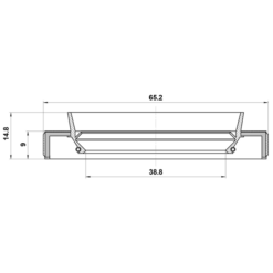 Alternative view of DRIVE SHAFT OIL SEAL 38.8X65.2X9X14.8