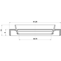 Alternative view of DRIVE SHAFT OIL SEAL 39.75X61.25X8X13