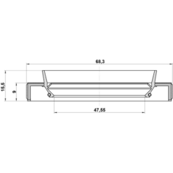 Alternative view of DRIVE SHAFT OIL SEAL 47.55X68.3X9X15.5
