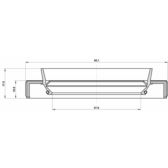 DRIVE SHAFT OIL SEAL 47.6X80.1X10.9X17.5 - Image 2