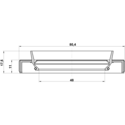 Alternative view of DRIVE SHAFT OIL SEAL 48X80.4X11X17.5