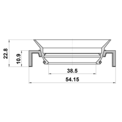 Alternative view of HALF SHAFT OIL SEAL 38.5X54.15X10.9X22.8